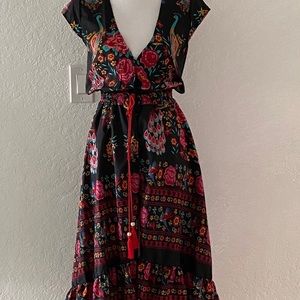 Flowered MIDI dress